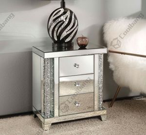 مرآة فرنسية لغرفة المعيشة, مرآة بجوار السرير مع 3 أدراج - Product Image 4