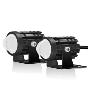 Lampe de projecteur de phare LED double couleur pour système d'éclairage de moto