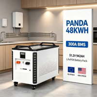 بطاريات ليثيوم أيون شمسية EU USA Docan Panda 51.2V 628Ah 30kwh 32kWh من نوع LiFePO4 تدعم EVE 560ah لتخزين الطاقة المنزلية