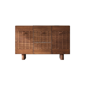 Mueble de Salón Comedor Moderno Minimalista de Roble Rojo Macizo, Aparador de Almacenamiento, Librería, Mueble Ahorrador de Espacio para Hotel - Product Image 2