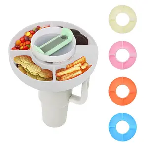 2024 Hot Sale Snack Bowl Ring Compatible with Quencher 30oz 40oz Tumbler With Handle Cup Accessories Silicone Snack Tray
