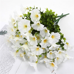 LUYI - Piante Artificiali per Vasi da Tavolo, Fiori di Gloriosa in Seta Sintetica per Decorazioni Esterne, Vasi da Ingresso, Matrimoni - Fucsia - Product Image 5