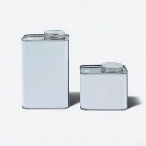 Boîte en fer blanc carrée personnalisée de 250g pour grains de café, emballage alimentaire vide avec valve et bouchon à vis pour bonbons et chocolat - Product Image 1