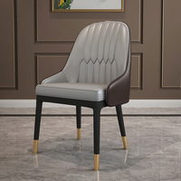 Meubles de salle à manger modernes de luxe de haute qualité sur pieds en métal ensemble de quatre chaises de salle à manger en bois chaises de salle à manger en cuir pour la maison