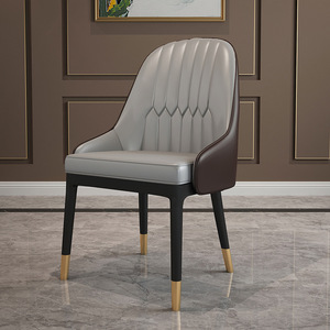 Lusso moderno di alta qualità gambe in metallo sala da pranzo mobili in legno tavolo da pranzo set 4 sedie in pelle sedie da pranzo per la casa - Product Image 4