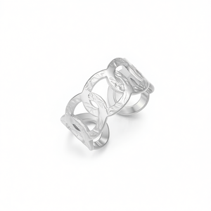 Amy Amy Fashion <b>Ring</b> A3437 925 Silver Plated Geometric <b>Cocktail</b> <b>Ring</b> For Women Party Daily Wear Modern Style - Product Image 3