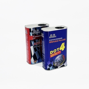 Bidon d'huile moteur professionnel en métal de 1L, vide, de forme carrée ou rectangulaire, fabriqué en fer blanc de haute qualité - Product Image 2