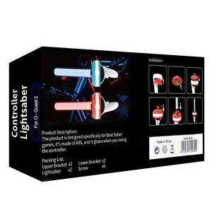 Accessoires de contrôleur de sabre laser L R Grip pour Oculus Quest2 pour <span class=keywords><strong>Beat</strong></span> <span class=keywords><strong>Saber</strong></span> VR Game pour Oculus Quest2 Game Stick - Product Image 6