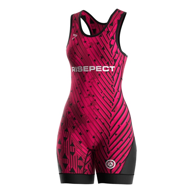 Sporty Chic Women's Wrestling Uniform Singlet Reinforced Stitching Separate Crotch Quick Dry Durable Fabric