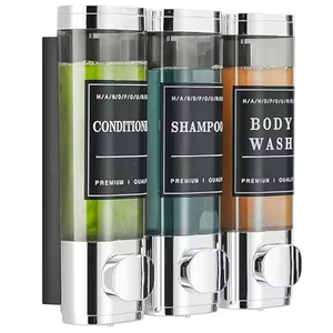 Distributeur mural de gel douche à trois têtes, écologique, pour hôtels et usage domestique, sans pression manuelle, vente en gros - Product Image 6