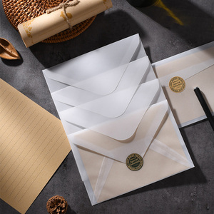 Tùy chỉnh in ấn lời mời Túi giấy trắng Thẻ quà tặng bao bì sáng tạo trong suốt Truy Tìm giấy phong bì - Product Image 3