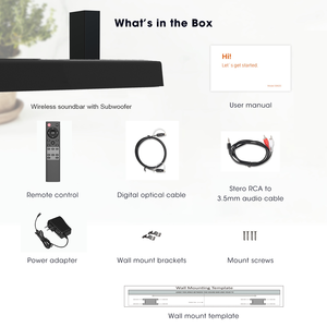 Barra de sonido de TV inalámbrica Bluetooth de 2,1 canales, altavoces de sistema de cine en <span class=keywords><strong>casa</strong></span> con Subwoofer, barra de sonido estéreo para uso doméstico - Product Image 2
