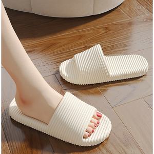 Chaussons d'intérieur respirants et antidérapants Evergreen, semelle extérieure en PE/PVC, tige en tissu extensible, doublure douce, tongs - Product Image 3