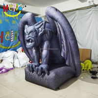 Accessoires de décoration de cour d'Halloween Gargouille gonflable en pierre