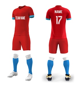 Wholesale Custom logo Sublimated Soccer Jersey Men's Football Uniform Shorts and <b>Socks</b> Soccer kit High Quality soccer uniform - Product Image 1
