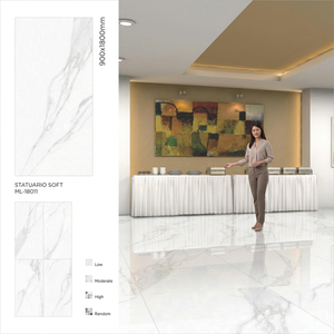 กระเบื้องพอร์ซเลนเคลือบเงา Statuario Brilliant ขนาด 900x1800 มม. สำหรับตกแต่งผนังและพื้น - Product Image 2