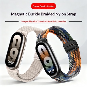<span class=keywords><strong>Bracelet</strong></span> magnétique en nylon tressé compatible avec Xiaomi <span class=keywords><strong>Mi</strong></span> Band 10 9 8, <span class=keywords><strong>bracelet</strong></span> de montre sport multicolore - Product Image 1