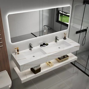 Nouveau meuble <span class=keywords><strong>de</strong></span> vanité <span class=keywords><strong>de</strong></span> salle <span class=keywords><strong>de</strong></span> bains <span class=keywords><strong>de</strong></span> luxe personnalisé meuble <span class=keywords><strong>de</strong></span> vanité à double évier à panneau <span class=keywords><strong>de</strong></span> roche unité <span class=keywords><strong>de</strong></span> salle <span class=keywords><strong>de</strong></span> bains lavabo d'évier - Product Image 5