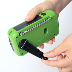 SOS Emergency AM/FM/<b>WB</b>/NOAA Radio, Solar & Hand Crank Power with Power Bank - Product Image 2