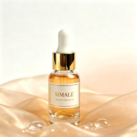 Flacon compte-gouttes de luxe en verre transparent à base épaisse, flacon vide personnalisable, réutilisable pour sérum, huile essentielle, mascara
