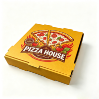 SP3379 Caja de Pizza Corrugada de Grado Alimenticio, Portátil, Desechable y Ecológica, Personalizable al por Mayor, para Comida para Llevar