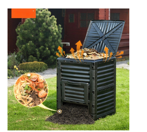 Bac à <span class=keywords><strong>compost</strong></span> <span class=keywords><strong>de</strong></span> jardin en plastique grande capacité 300L, bac à <span class=keywords><strong>compost</strong></span> résistant aux intempéries - Product Image 2