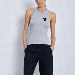 Débardeur Sport Sans Manches Femme Tendance, Débardeur Décontracté Uni Col Rond en Maille Côtelée, Débardeurs Basiques Moulants pour Femme – Vente en Gros - Product Image 4