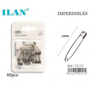 ILAN Imperdibili 32Mm 40Pezzi Per Cucito e Uso in Abbigliamento - Product Image 1