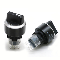 Sakelar Pemilih Putar 16/22mm, Tersedia 2/3 Posisi, Fungsi Momentary/Latching, Berlampu & Tanpa Lampu