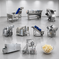 Ligne de production industrielle de frites de pommes de terre semi-frites, coupe-pommes de terre et friteuse à pommes de terre, produit phare