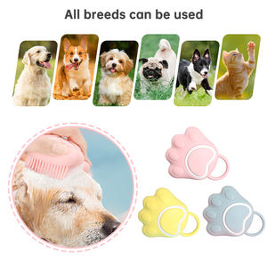 Estilo lindo Champú de silicona Masaje cepillo de ducha de vapor aseo limpieza perro y peine para mascotas - Product Image 6
