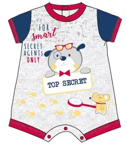 Best Quality Ellepi Brand 100% Cotton Printed Jersey Spring/Summer Snap Button Easy-Fitting Baby Boys Rompers For Export