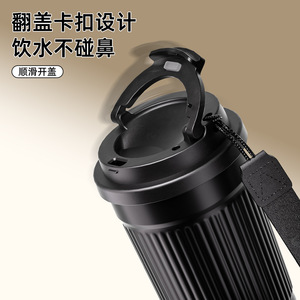 Stainless Steel Tumbler 316 Vacuum Insulated <b>Large</b> Capacity Travel <b>Mug</b> Flip Lid Design For Outdoor Use - Product Image 1