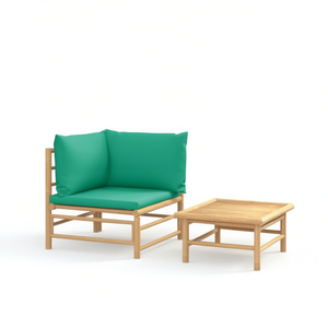 Set Lounge da Giardino Modulare Medio in Bambù Verde D0100H7914J Arredamento da Esterno Design Contemporaneo - Product Image 1