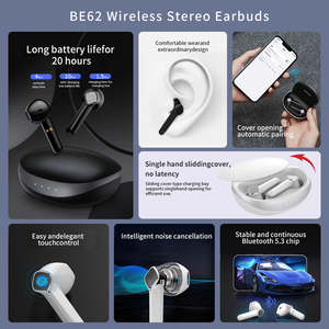 <span class=keywords><strong>Audífonos</strong></span> BE62 TWS, los Más Vendidos, con Cubierta Deslizante, Cancelación de Ruido ENC, Llamadas HD, Super Bajo, Sonido HIFI Estéreo, Micrófono Integrado - Product Image 4