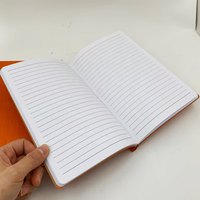 Carnet en cuir PU orange A5 avec porte-stylo, couverture rigide, agenda professionnel, papeterie de bureau, logo personnalisé