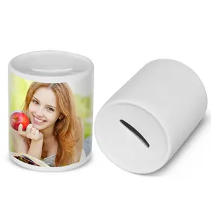 Hot Selling Gute Qualität Großhandels preis leer weiß Sublimation beschichtet Druck Keramik Sparschwein