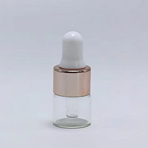 1ml 2ml 3ml 5ml Amber Transparent <b>Mini</b> Glass Tube Essential Oil Dropper <b>Bottle</b> with Rose Gold Cap - Product Image 5