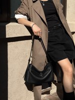 Sac Hobo de Luxe en Cuir Pleine Fleur Litchi 2025 pour Femme 30,5x19x8 cm Doublure Polaire Sac à Bandoulière Designer Prêt à Expédier