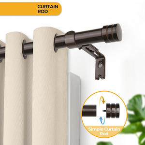 TAIWANG <span class=keywords><strong>tringle</strong></span> <span class=keywords><strong>à</strong></span> rideaux mur bâton sur rideaux 10mm / 12mm accessoires de <span class=keywords><strong>rideau</strong></span> simple pousser et tirer cuivre métal acier inoxydable - Product Image 4