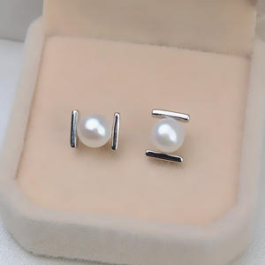 Boucles d'oreilles en argent S925 avec pompon en perles Diy Mabei Kongtuo 12,5 mm, accessoires en perles 5579 - Product Image 4