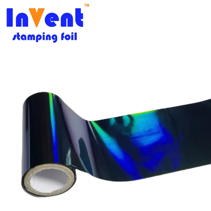 INVENT FOIL High Quality Heat Foil Hot Sale Butterfly Cyan-brown Holographic Hot Stamping Foil For Paper