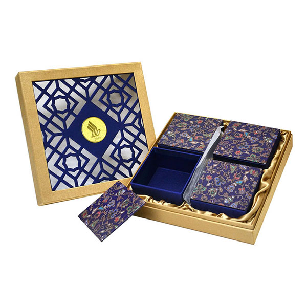 Оптовая цена, роскошная индивидуальная упаковочная коробка Mooncake с ручкой