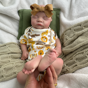 17 "שינה פתוח הפה ליי 1:1 סימולציה אנטומי נכון לסימולציה סיליקון רך נולד תינוק בובה ילד ילד קטן קטן - Product Image 2