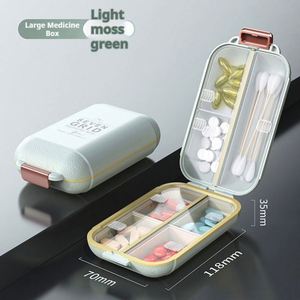 Portable Seven-compartment PP Dust-proof <b>Pill</b> Dispenser Storage Box With Lid for Travel Medication <b>Container</b> - Product Image 5