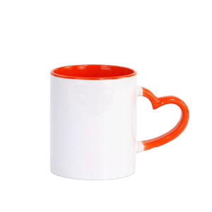 11Oz Thiết Kế Cổ Điển Đầy Màu Sắc Thăng Hoa Hình Trái Tim Xử Lý Cà Phê Cốc Gốm Đồ Đá Gốm Cốc 350Ml Công Suất - Product Image 6