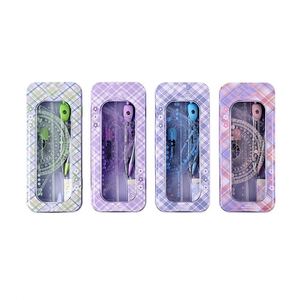 Kit de Geometría Matemática de 7 Piezas, Juego de Papelería para Estudiantes que Incluye Regla, Compás, Borrador, Recambios de Minas para Dibujos y Esbozos - Product Image 2