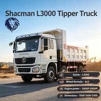 Camion benne Shacman L3000 résistant à l'usure, puissance 210 ch, réservoir d'huile 200L pour le transport urbain et régional intensif