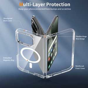 Funda para Teléfono Google <span class=keywords><strong>Pixel</strong></span> 11 Pro, <span class=keywords><strong>Plegable</strong></span>, de TPU y PC, Transparente, Magnética, Resistente a Caídas - Product Image 3