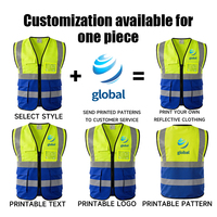 Gilet de sécurité bicolore personnalisé avec logo OEM, emballage couleur, poches, norme ANSI Classe 2, EN ISO 20471 Classe 2, imperméable, fourni par l'usine